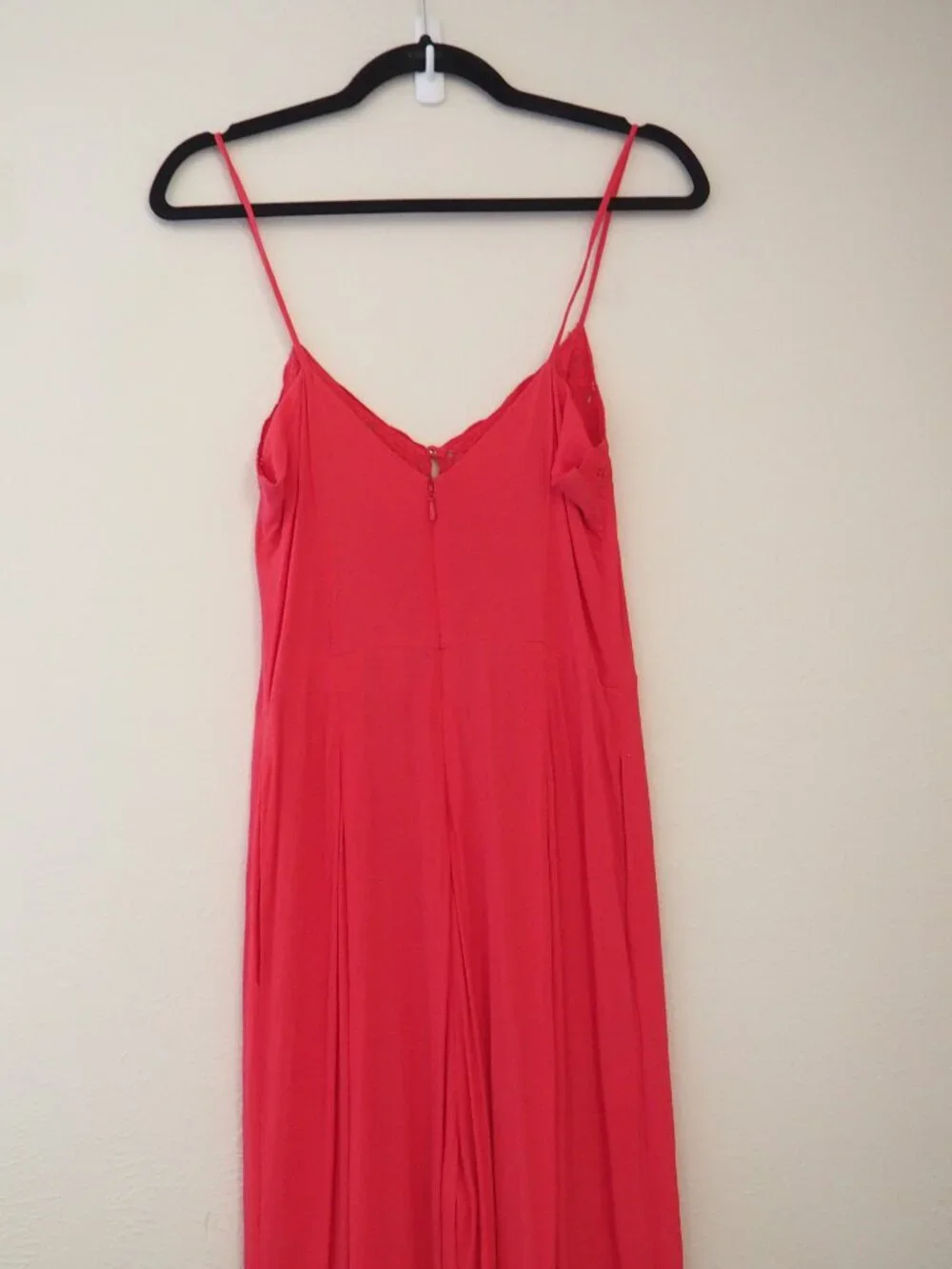 Free People Eileen Lace Spaghetti Strap Jumpsuit sz 6